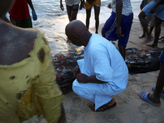 La prises des pêcheurs à Dakar : Ces pêcheurs sont principalement de l'ethnie sérère.