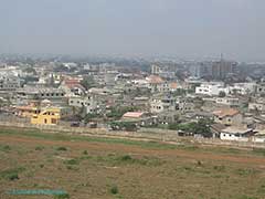 The city of Cotonou, as seen from our helicopter