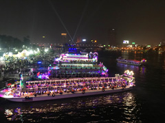 Cairo, the Nile by night