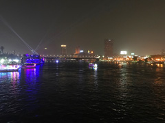 Cairo, the Nile by night