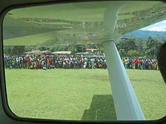 As you can see, we foreingers and our plane attracted a lot of local attention.