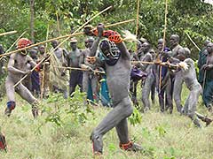 Surma stick-duelling, stickfighting : Donga