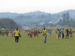 This landing strip is actually normally a soccer field, or playground or pasture for grazing cattle, in the middle of a small town, until the rare plane comes and the local police clear them out for landings or take offs.