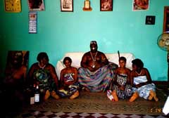 The King of Abomey with his wives