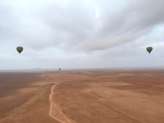 Filming from a hot air balloon.