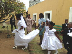 A wedding inside the ancient fortresse.