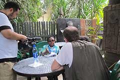 Our dear friend, Chinedu Ikedieze : A comedian and actor from Nigeria who is hugely famous all over Africa. Even when he comes to visit us in Paris, he is surrounded by fans. He has already starred in over 150 movies.