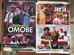 Nollywood movie posters.
