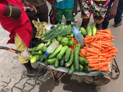 Even the vegetables are colorful !