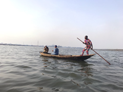 Makoko, a " Floating Slum " or shanty town on stilts in the center of Lagos