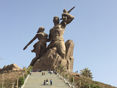 "African Renaissance Monument" a huge monument in Dakar, the capital of Senegal