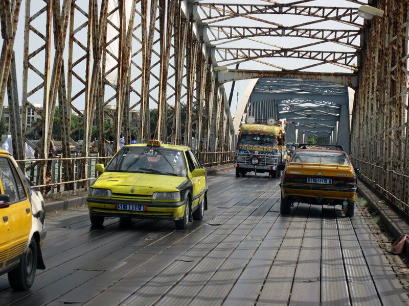 The Faidherbe bridge linking the island to the mainland was designed by Gustave Eiffel, the man who designed the Eiffel Tower in Paris.