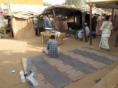 Near to the border between Senegal and Mali : a restaurant on the side of the road.