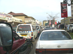 Traffic jam in Kampala