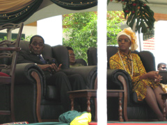 Robert Mugabe and his wife, Grace Mugabe。