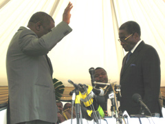 Morgan Tsvangirai and President Robert Mugabe