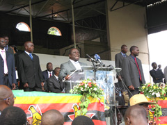 Morgan Tsvangirai addresses the people of Zimbabwe