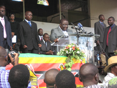 Morgan Tsvangirai addresses the people of Zimbabwe