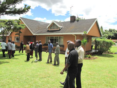 Prime Minister Tsvangirai : the garden of his private home