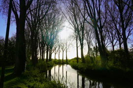 Approximately 11 kilometers from Bruges