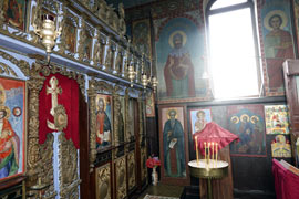 The chapel at the Glozhene Monastery in Bulgaria : interior