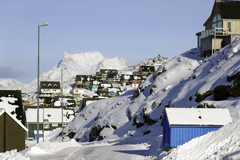 Greenland : houses in Nuuk