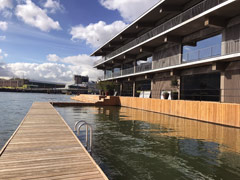 There is also a pool for the people working in the Floating Office of Rotterdam.