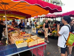City of Lyon: Morning market along the Saône River
