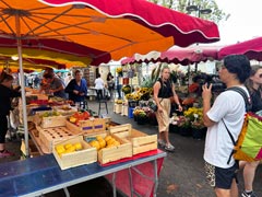 City of Lyon: Morning market along the Saône River