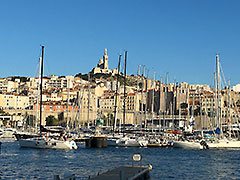 Notre-Dame-de-la-Garde Basilica seen from the Old Port