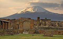 Mount Vesuvius as seen from Pompei