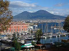 Mount Vesuvius as seen from Naples