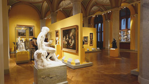 The interior of the Swedish Nationalmuseum (or National Museum of Fine Arts)