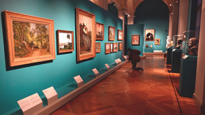 The interior of the Swedish Nationalmuseum (or National Museum of Fine Arts)