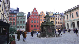 In the old town of Stockholm: The Swedish Academy and it's immediate surroundings..