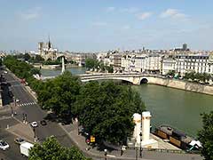 The river Seine as seen from the top of the Arab World Institut
