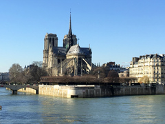 the backside of the Cathedral of Notre Dame