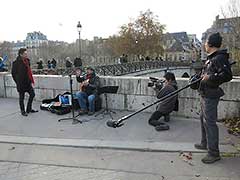 Street musicians are everywhere.