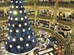 The interior of the famous parisian department store Printemps.