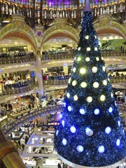 The interior of the famous parisian department store Printemps.