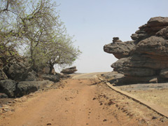 La route vers les villages dogons.