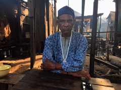 Makoko : un des maires du village, originaire de Ganvié au Bénin voisin.