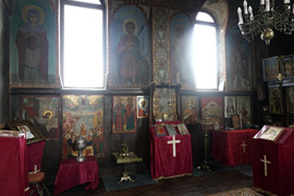 La chapelle du monastère de Glozhene en Bulgarie : interior