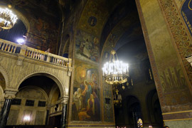 Bulgarie : La Cathédrale Alexandre Nevski, Sofia : interior