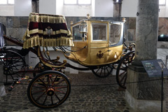 Les carrosses royaux exposés dans les écuries du palais de Christiansborg