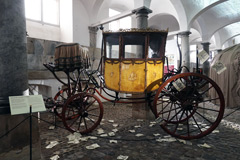 Les carrosses royaux exposés dans les écuries du palais de Christiansborg