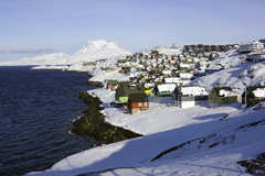Groenland : maisons à Nuuk