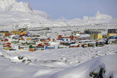 Groenland : maisons à Nuuk