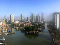 Une vue à vol d'oiseau de Rotterdam
