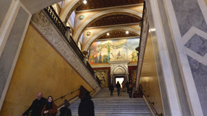 L'entrée du Nationalmuseum suédois (ou Musée National des Beaux-Arts)